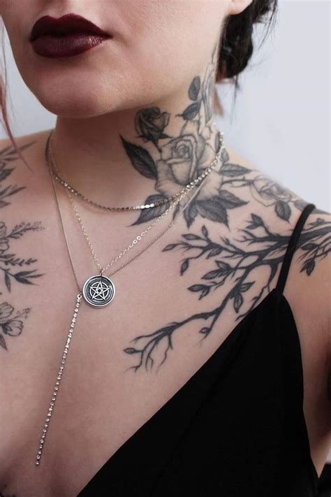 Feminine and Stylish Front Neck Tattoo Ideas for Women